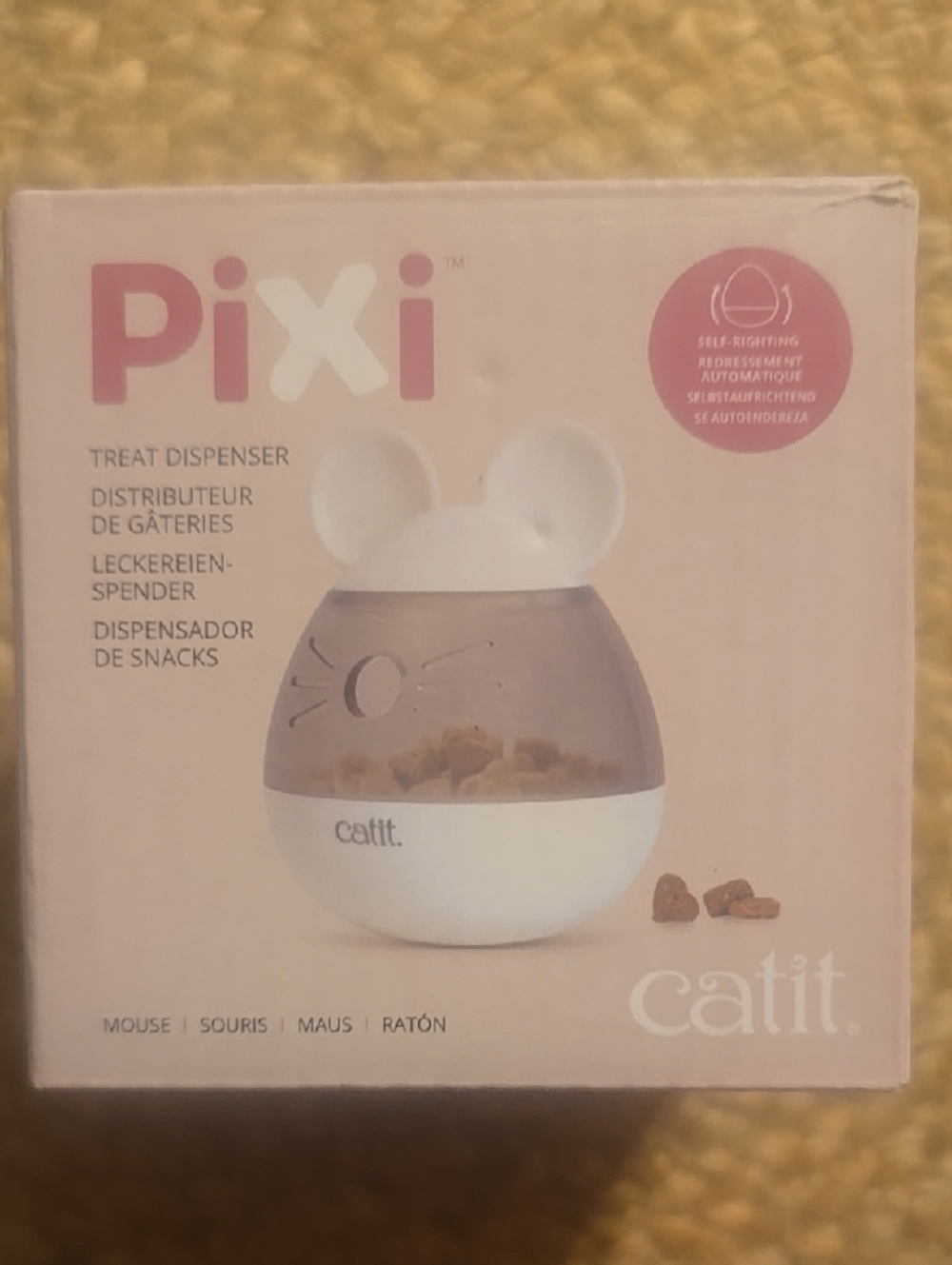 Pixi Treat Dispenser - White & Pink